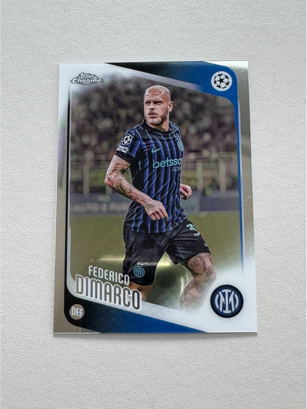 2025-26 Topps Chrome UEFA Federico Dimarco Refractor #37 Inter Milan FC Internaz